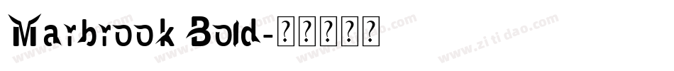 Marbrook Bold字体转换